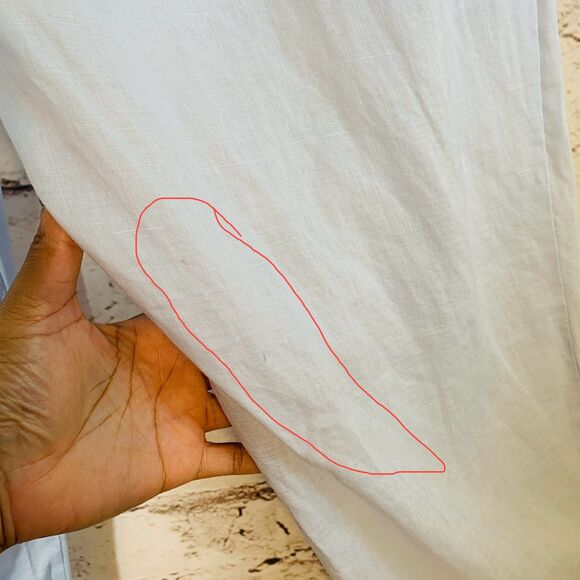 Successo Uomo by Phita 100% Linen Pants Mens 38x32 Sky Blue Lightweight Trousers - Picture 6 of 8